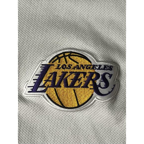Los Angeles Lakers Shirt Mens 2XL White Purple Gold NBA Basketball Nike Half Zip - Picture 3 of 16